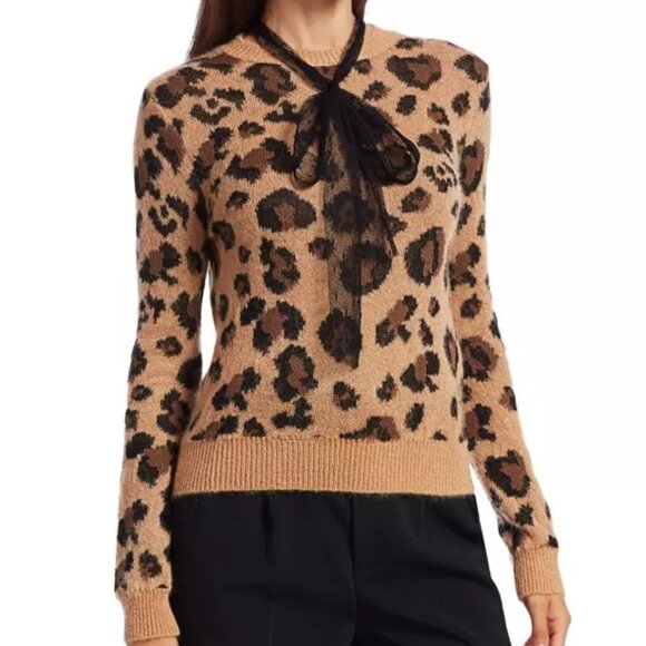 NWOT RED Valentino Women's Leopard Print Sweater Size XS